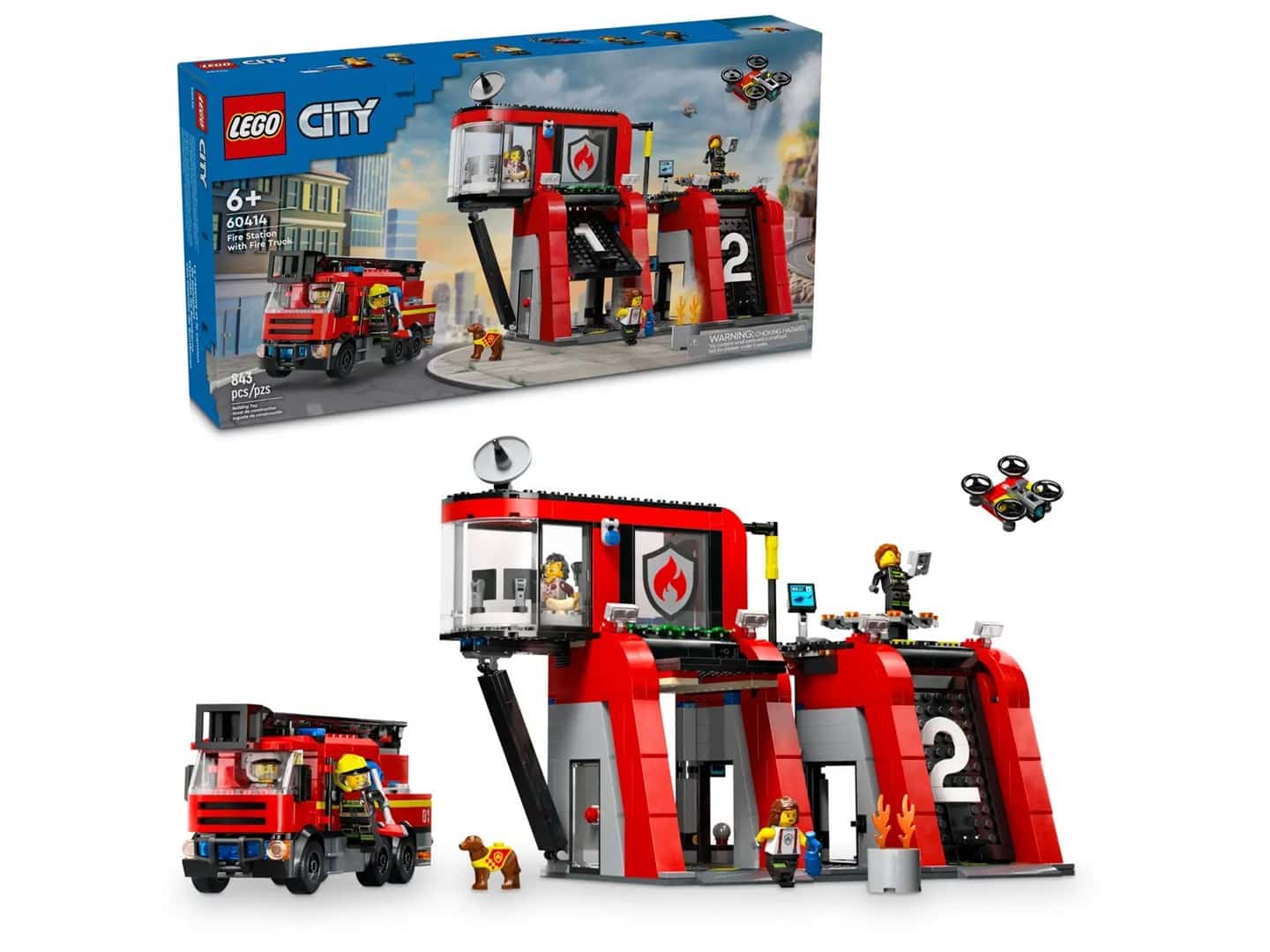 LEGO City 60414 - Remiza strażacka z wozem
