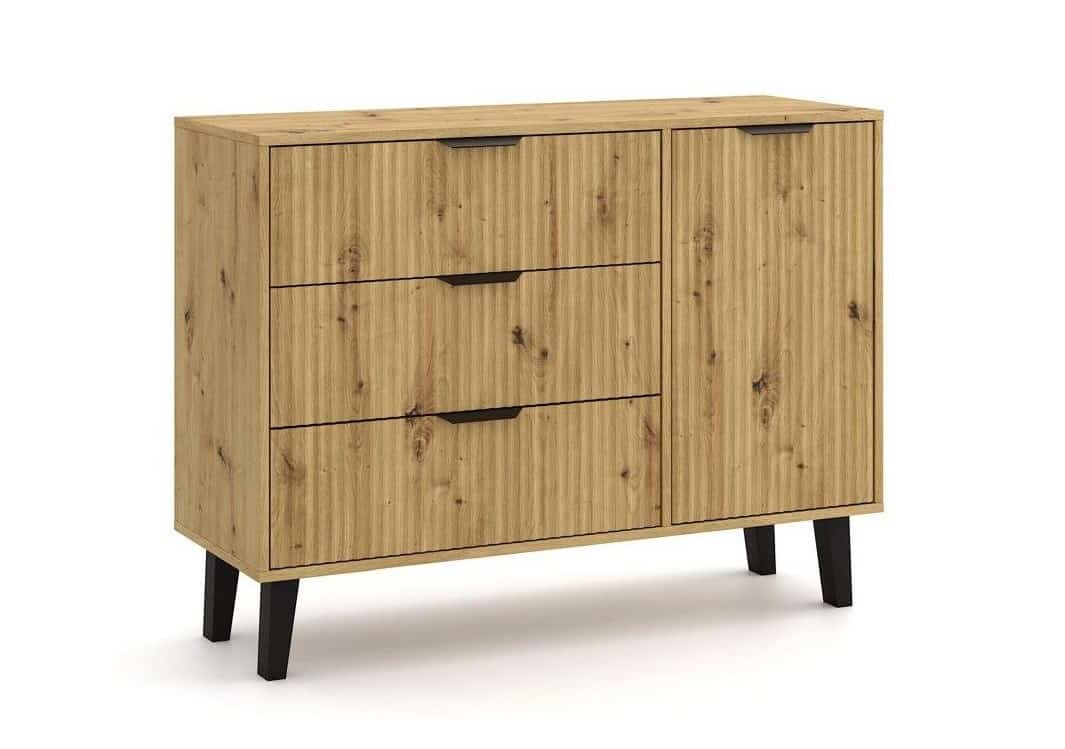 KOMODA SCANDI 1D3S SLIM DąB ARTISAN