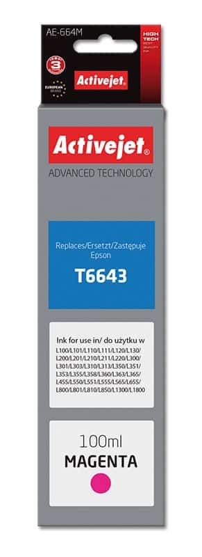 Activejet AE-664M Buteleczka z tuszem 100ml czerwony