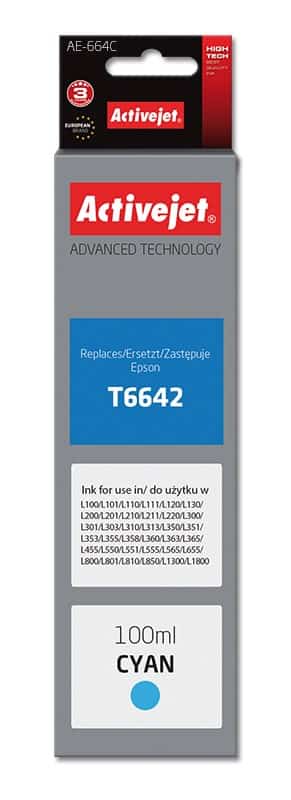 Activejet AE-664C Buteleczka z tuszem 100ml niebieski