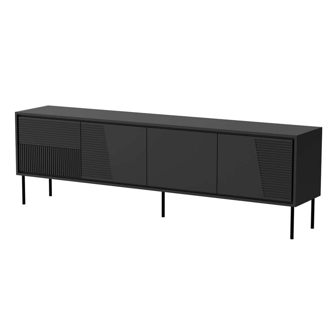 Szafka RTV ABI 4D czarny mat 200x38x62