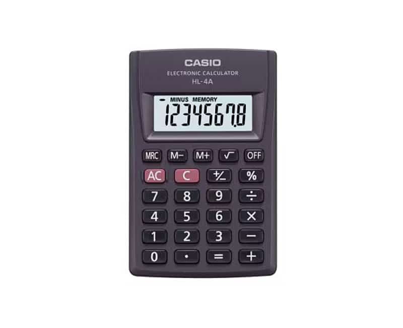 CASIO Kalkulator kieszonkowy HL-4A-B 8-cyfrowy 56x87mm czarny