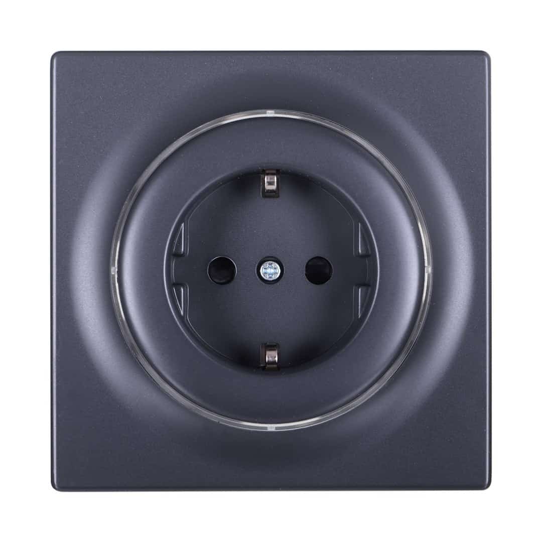 Inteligentne gniazdko FIBARO Walli Outlet Type F, antracyt (FGWSONF-011-8)