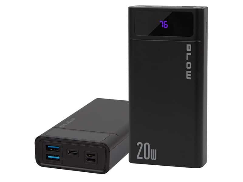 BLOW POWER BANK 20000MAH QC+PD 20W CZARNY PB20E
