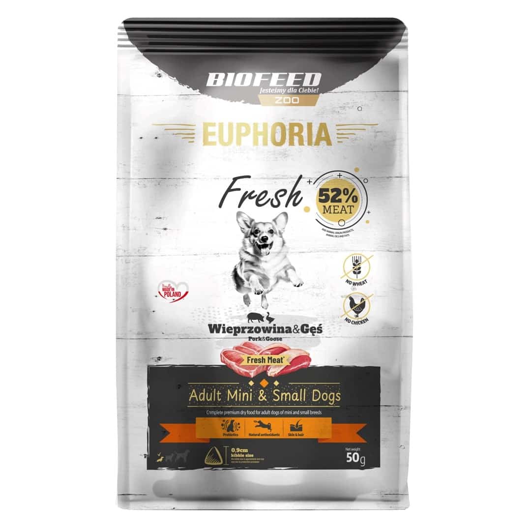 BIOFEED Euphoria fresh meat Wieprzowina XS/S 50gr