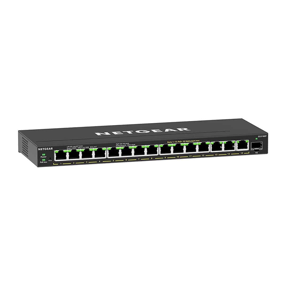 Switch Netgear GS316EP-100PES 16p PoE 180W Unmanaged