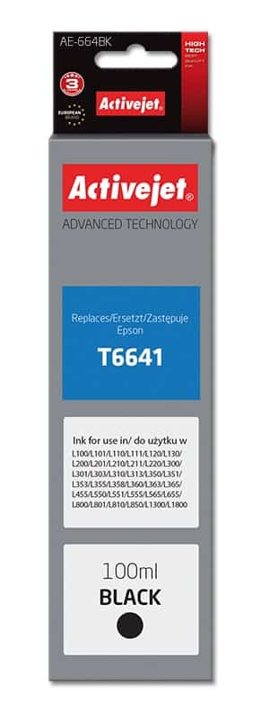 Activejet AE-664Bk Buteleczka z tuszem 100ml czarny