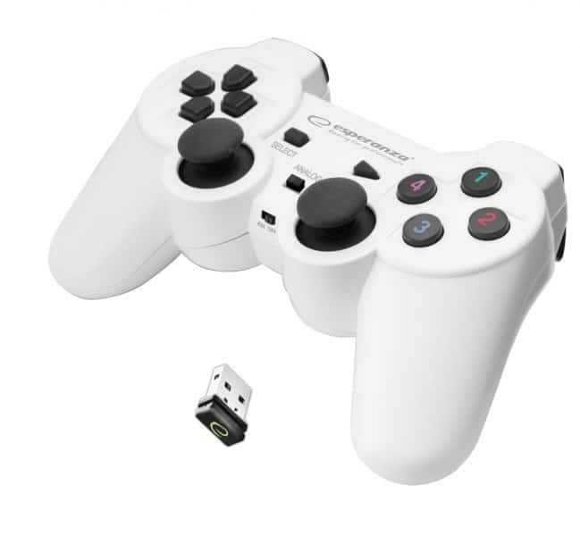 Gamepad bezprzewodowy Esperanza GLADIATOR EGG108W (Biały)