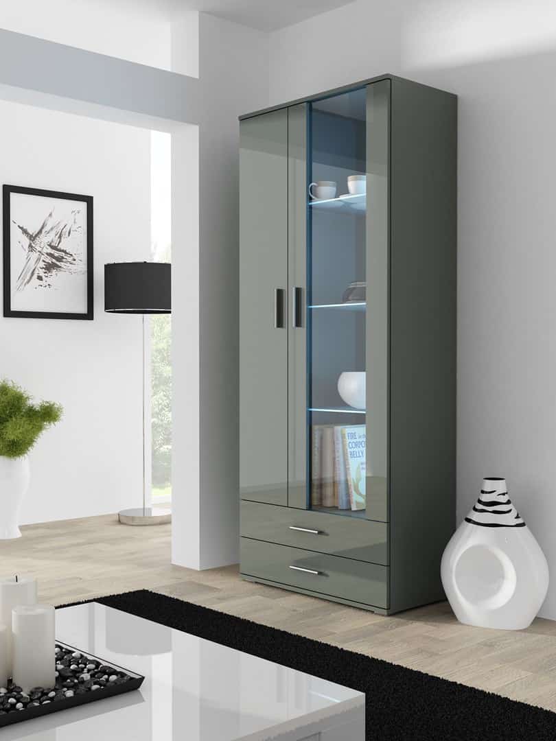Witryna SOHO S6 2D2S szary/szary połysk