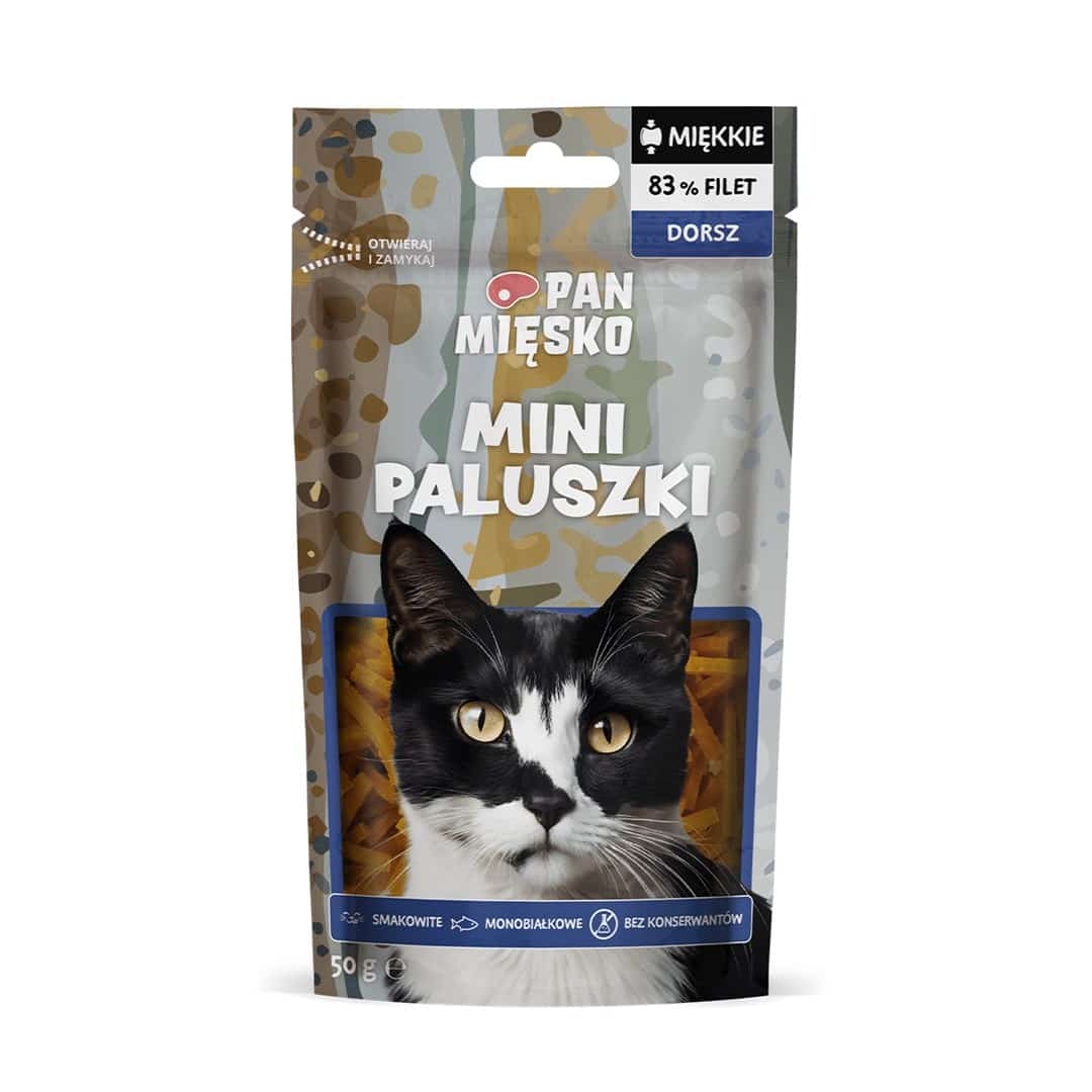Pan Mięsko Przysmak Mini paluszki Dorsz 50g