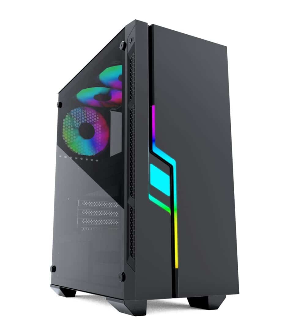 GEMBIRD OBUDOWA FORNAX 2000RGB MIDI-TOWER CZARNA
