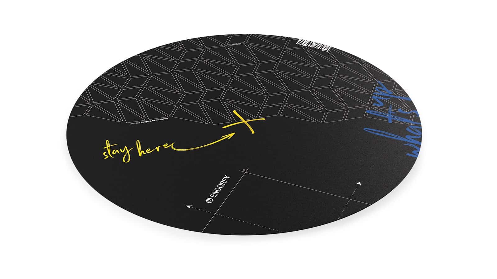Mata podłogowa ENDORFY Floor Pad 110C - Czarna, Okrłągła