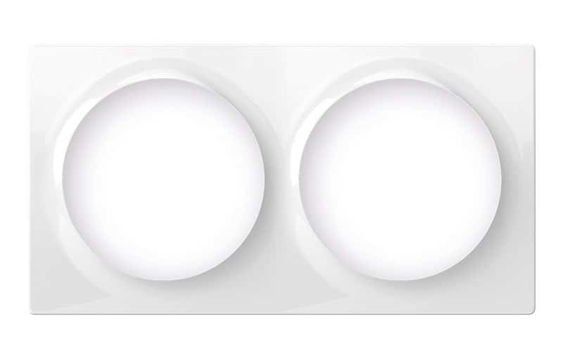 Podwójna ramka ozdobna FIBARO Double Cover Plate, biała (FG-Wx-PP-0003)
