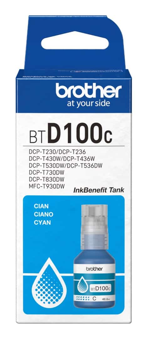 Tusz Niebieski Brother BT-D100C Oryginalny