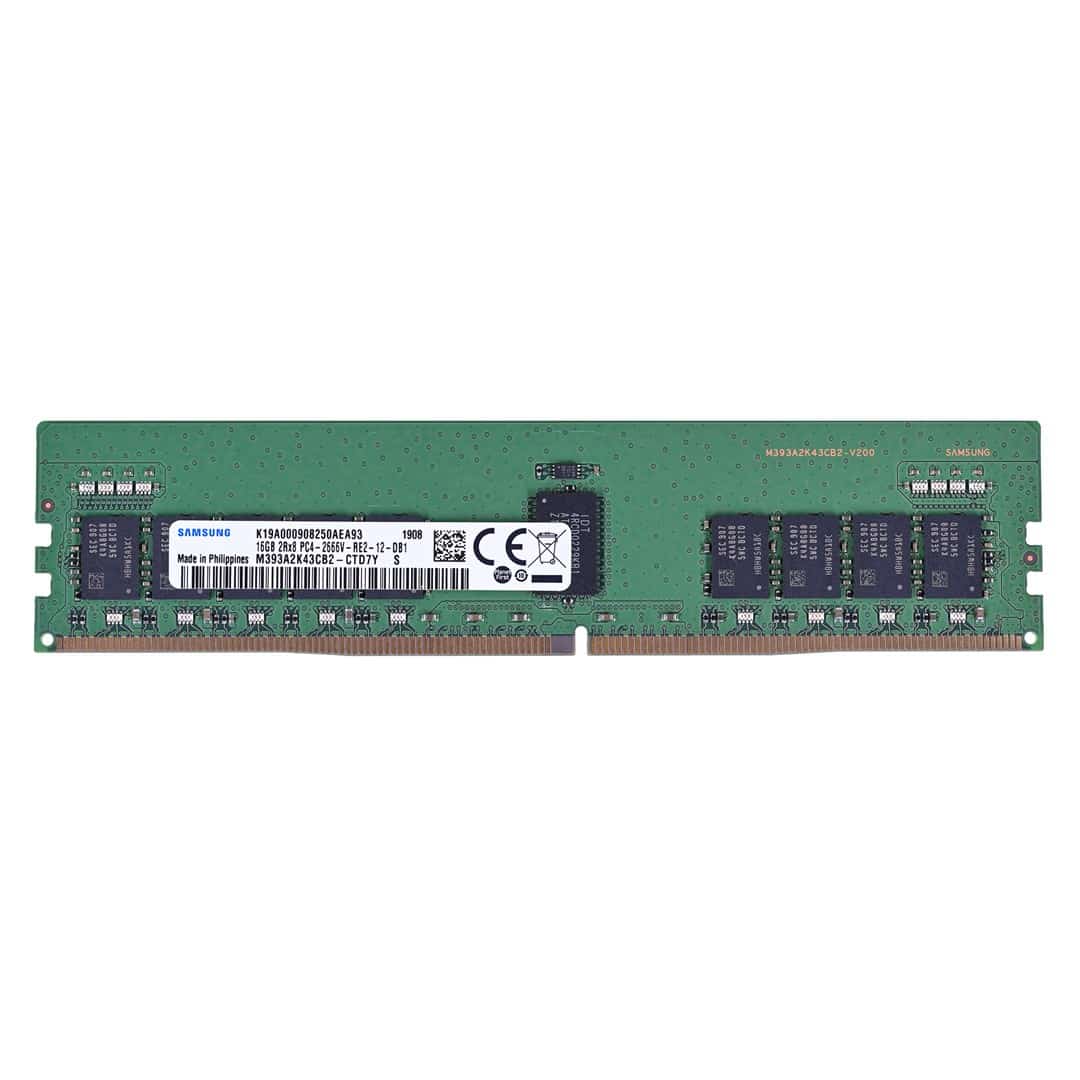 Samsung RDIMM 16GB DDR4 2Rx8 2666MHz PC4-21300 ECC REGISTERED M393A2K43CB2-CTD