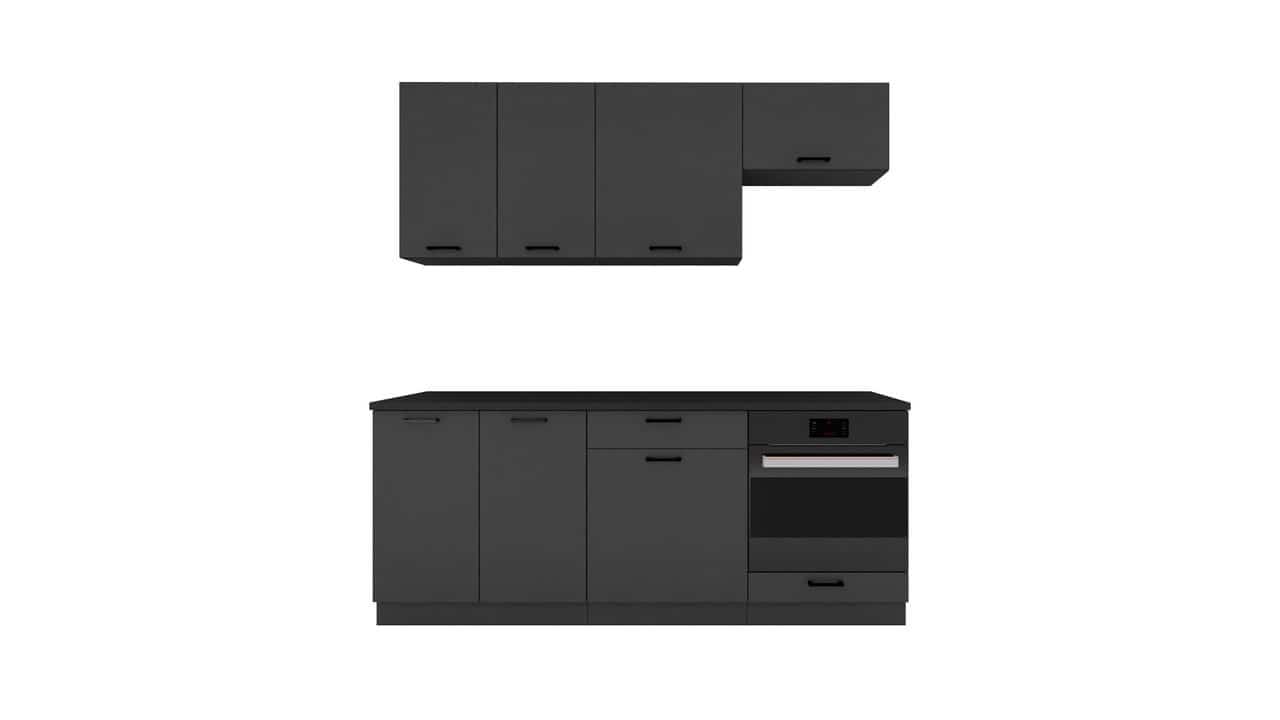 Zestaw mebli kuchennych Cosmo Design ANIKA grafit/grafit 2,0