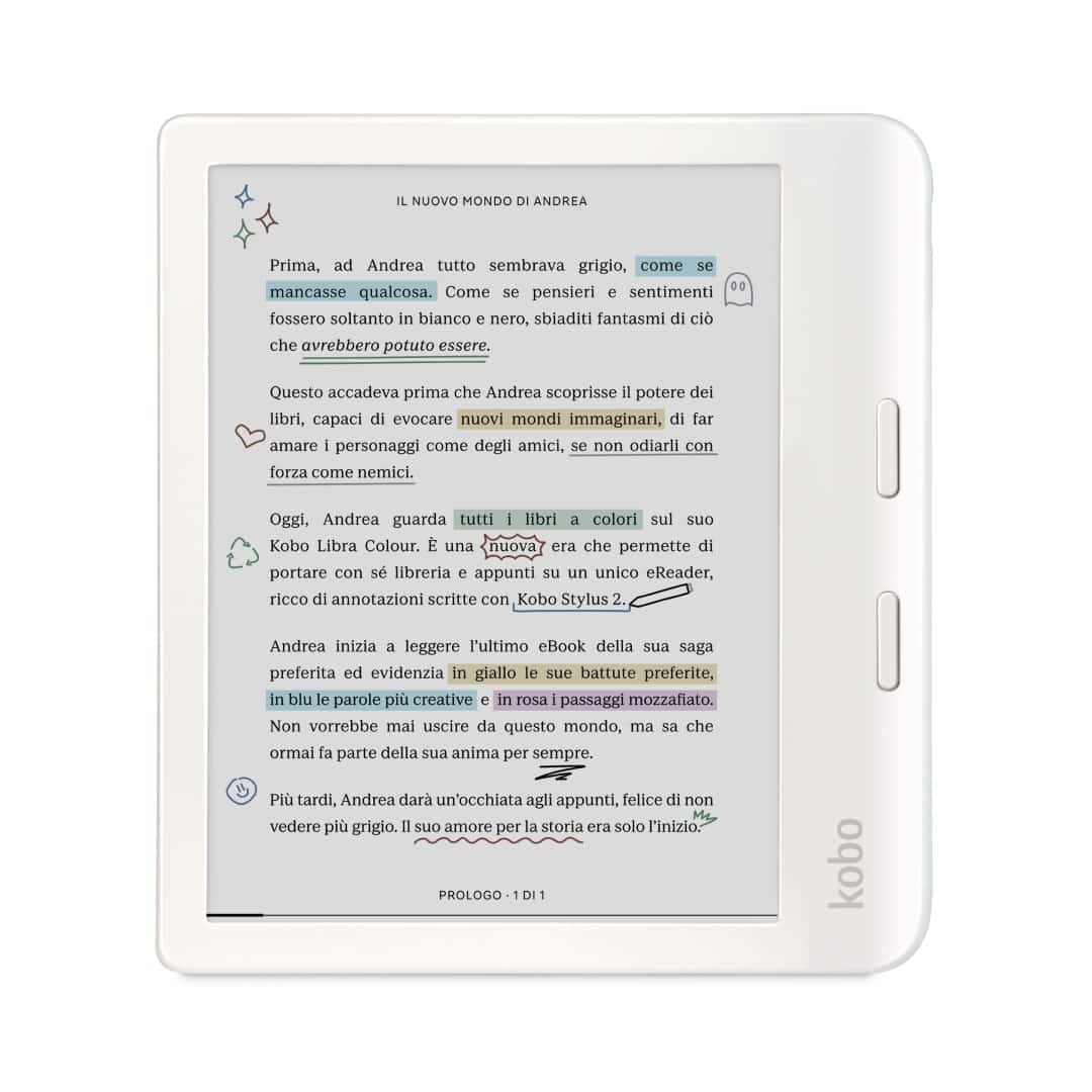 Czytnik Ebook Kobo Libra Colour 7" E-Ink Kaleido 3 32GB WI-FI White (OUTLET)