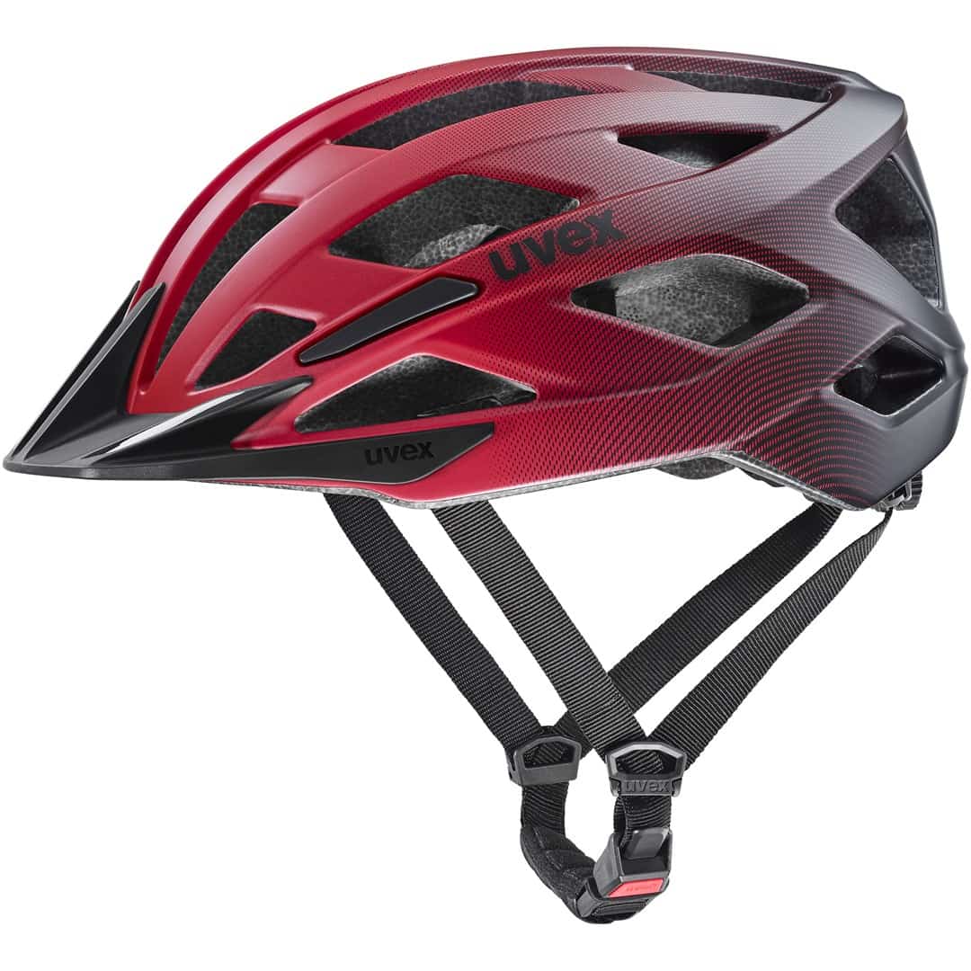 Kask rowerowy UVEX I-vo 2, 56-60cm, czerwono-czarny