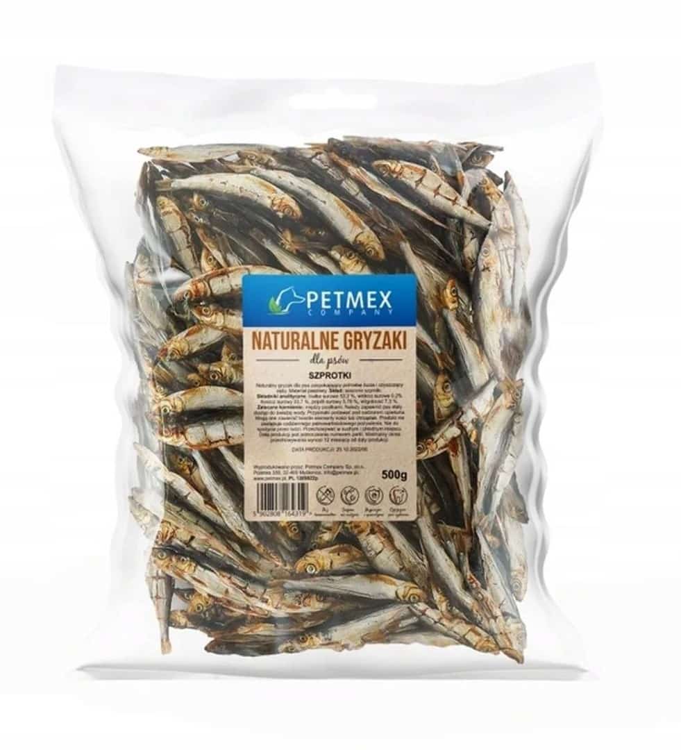 PETMEX Szprotki 500g - Smaczne Przysmaki