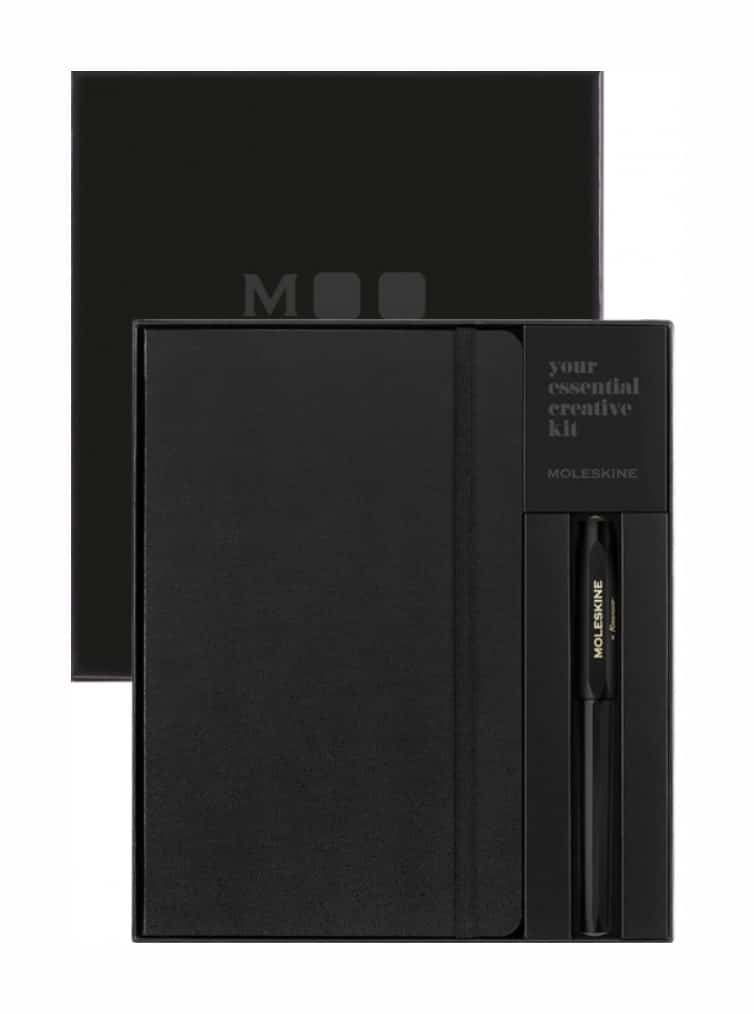 Moleskine x Kaweco: czarny zestaw notatnika L i pióra 0.7mm