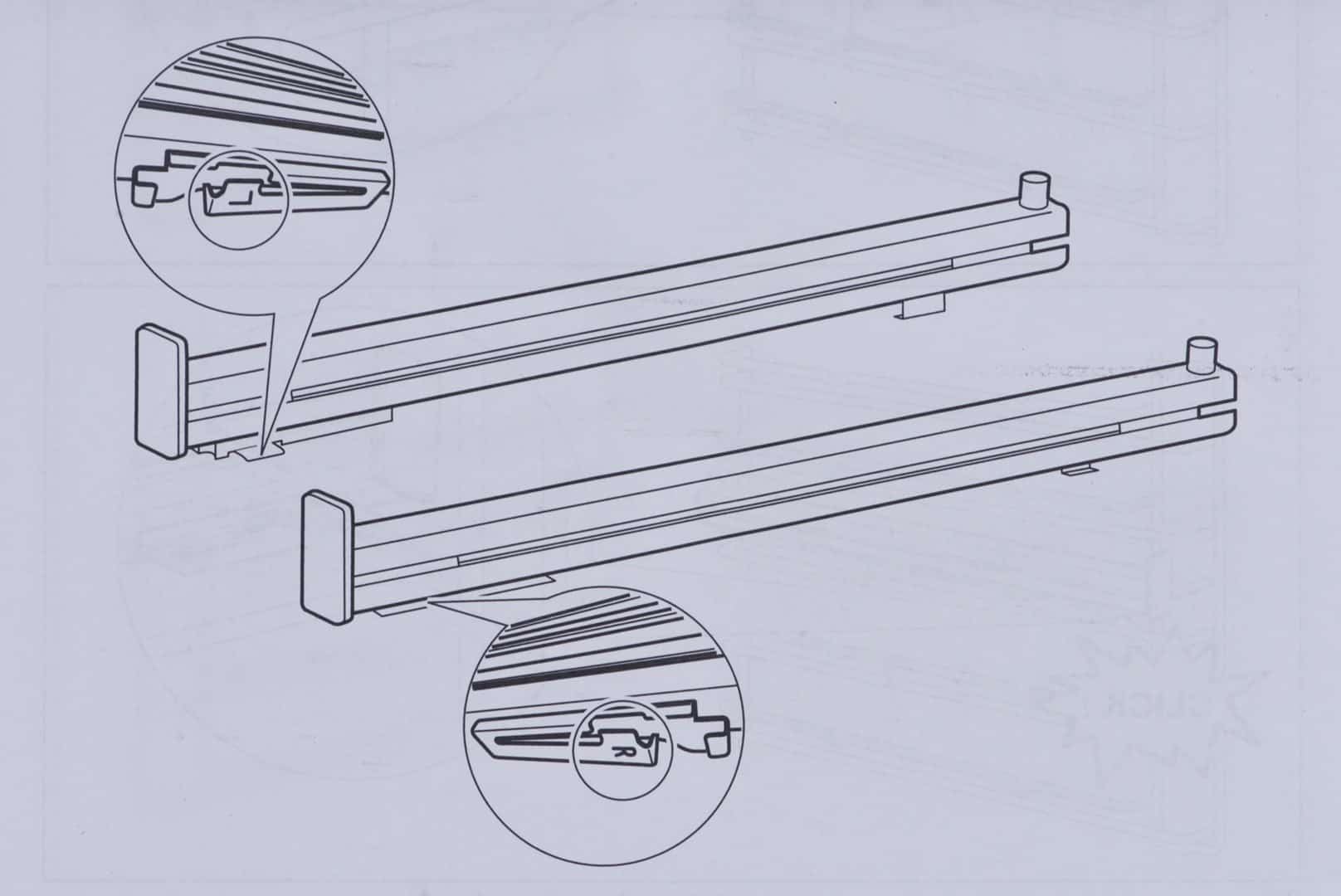 Prowadnice teleskopowe AEG ELECTROLUX TR1LV