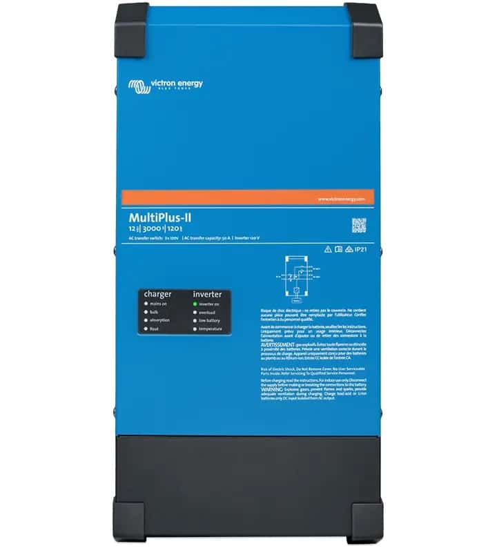 Victron Energy MultiPlus-II adapter zasilający/inwentor Wewnętrzna 3000 W Czarny, Niebieski (OUTLET)