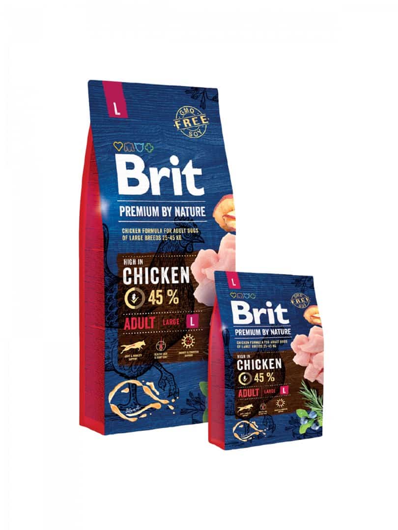 BRIT PREMIUM BY NATURE Adult L - sucha karma dla psów dorosłych dużych ras - 15 kg (OUTLET)