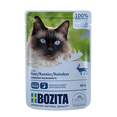 BOZITA Mięsne kawałki w sosie z reniferem - saszetka dla kota - 85g