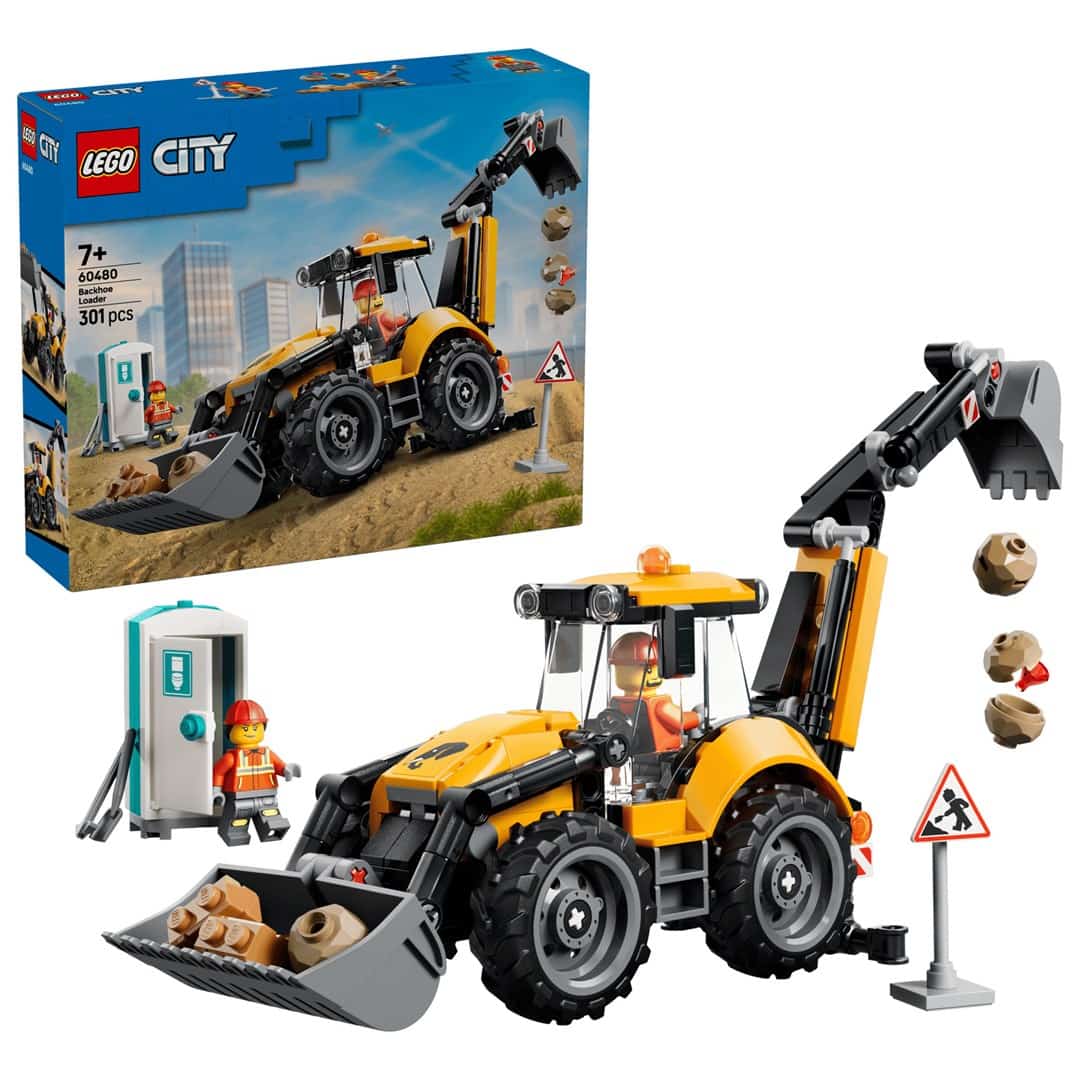 LEGO City 60480 - Żółta koparko-ładowarka