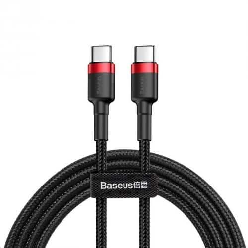 Kabel Baseus CATKLF-H91 (USB typu C M - USB 2.0 M; 2m; kolor czarno-czerwony)