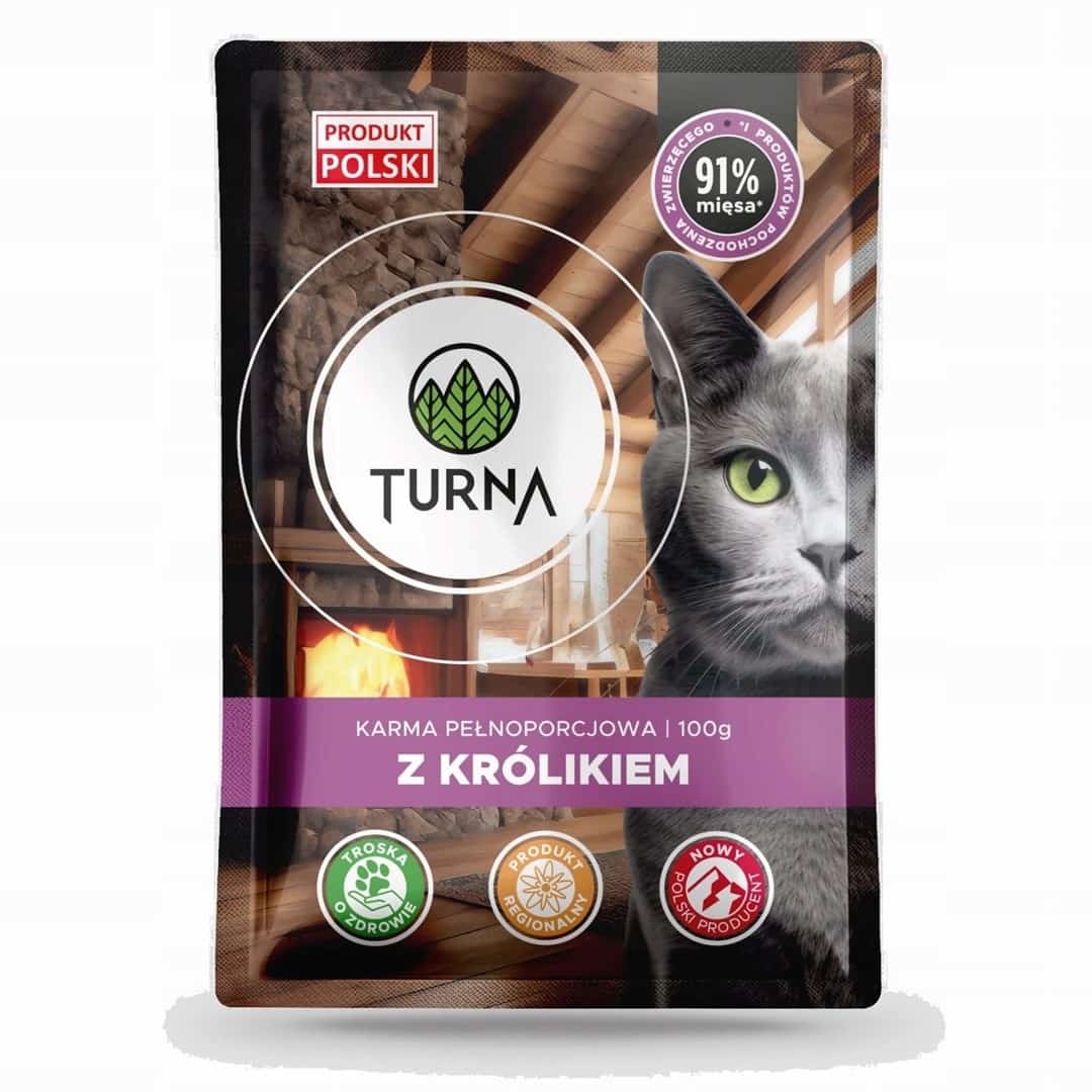 TURNA Cats z królikiem mokrak karma 100g