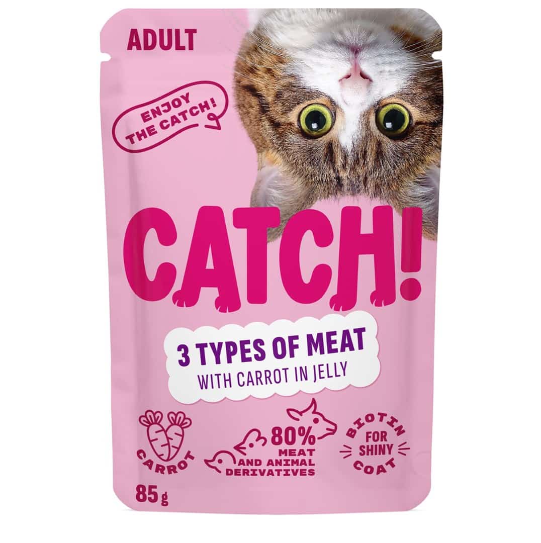 CATCH 3 różne mięsa z marchewką w galaretce (kurczak,kaczka, wołowina) 85g