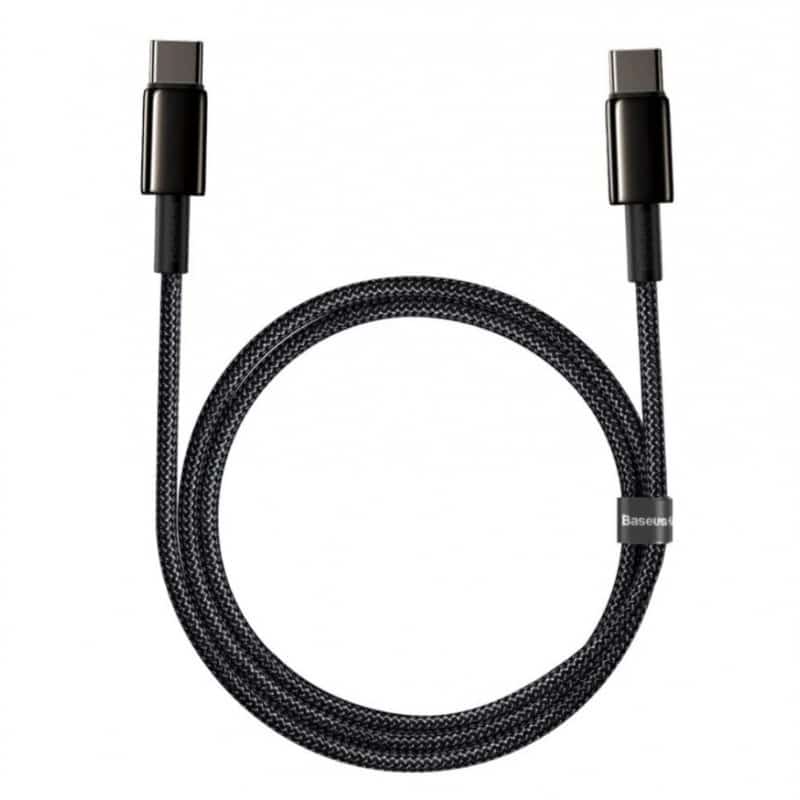 Kabel Baseus CATWJ-01 USB-C - USB-C PD QC 100W 5A 1m - czarny