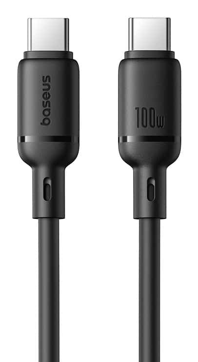 Kabel Baseus Silky Series 100W USB-C - USB-C 1m - czarny