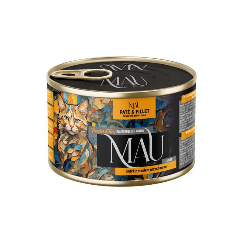 MAU P&F indyk z masłem orzechowym - kar.dla kota 185g