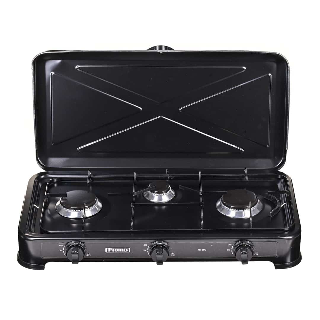 PROMIS KUCHENKA GAZOWA 3-PALNIKOWA,CZARNA KG300C (OUTLET)