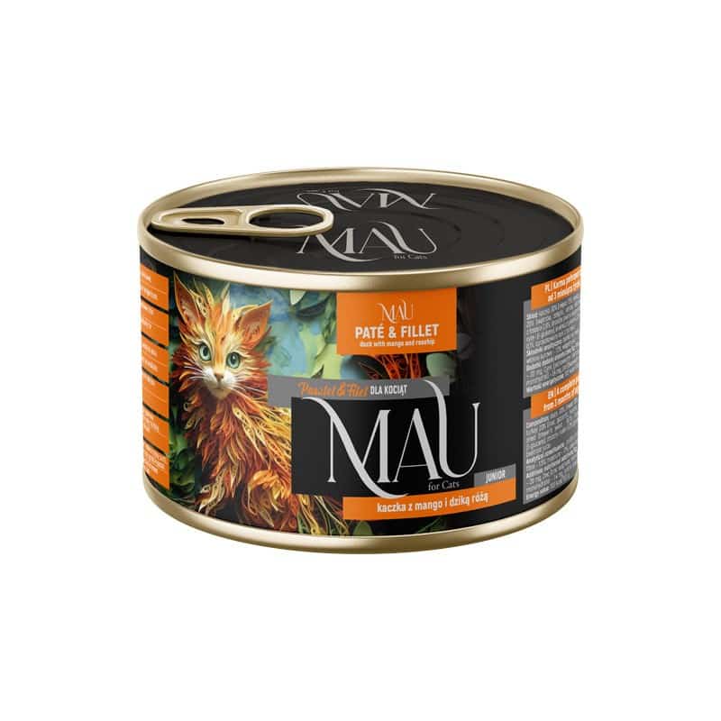MAU P&F kaczka z mango i dziką różą - kar.dla kociąt 185g