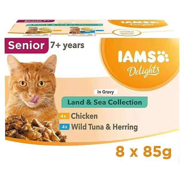 IAMS Delights Senior Land & Sea Collection in Gravy 8x85g