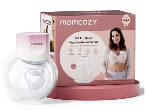 MOMCOZY S12 PRO+ noszony laktator różowy – pojedynczy zestaw