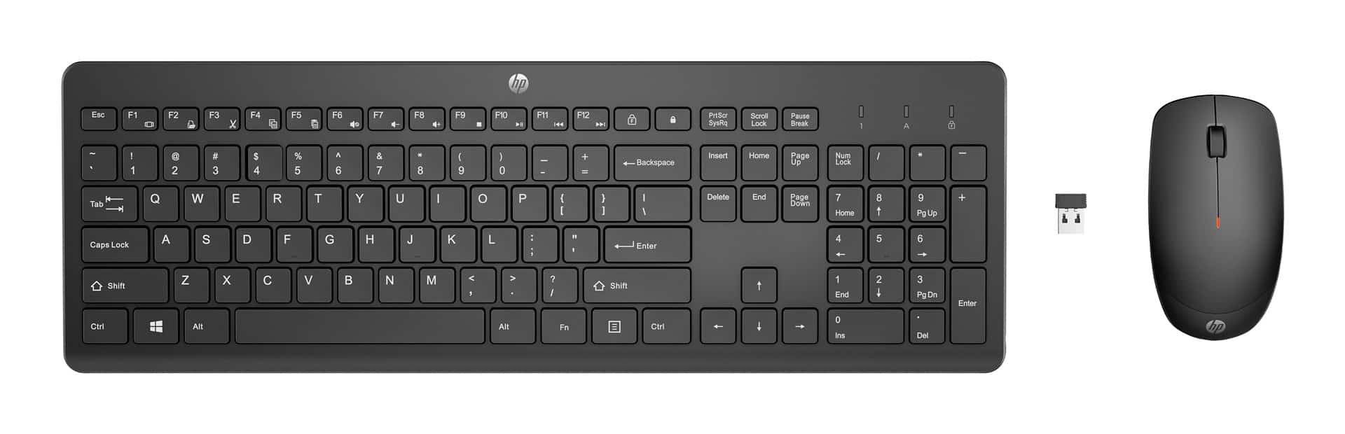 Zestaw klawiatura + mysz HP 230 Wireless Mouse and Keyboard Combo bezprzewodowe czarne Niemiecki układ klawiszy QWERTZ 18H24AA#ABD