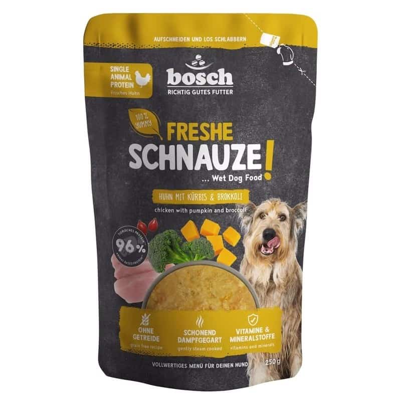 BOSCH Freshe Schnauze kurczak z dynia i brokulami karma mokra dla psa 250g