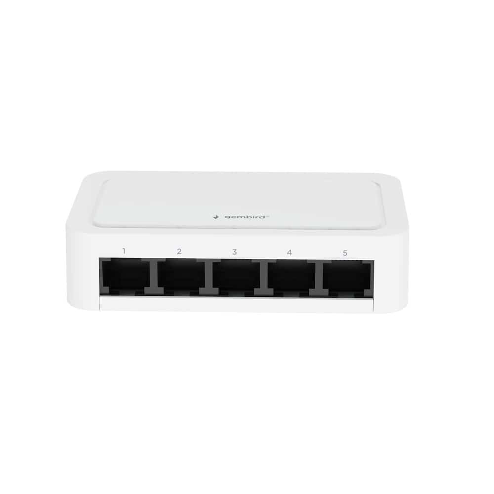 GEMBIRD SWITCH DESKTOP 5-PORTOWY GIGABIT LAN (5X 10/100/1000MBPS) BIAŁY