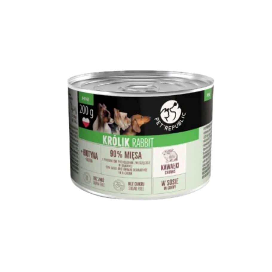 PetRepublic dla psa z królikiem kawałki w sosie 10x200g