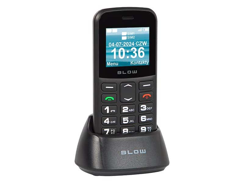 Telefon dla seniora BLOW z podstawką S18D czarny