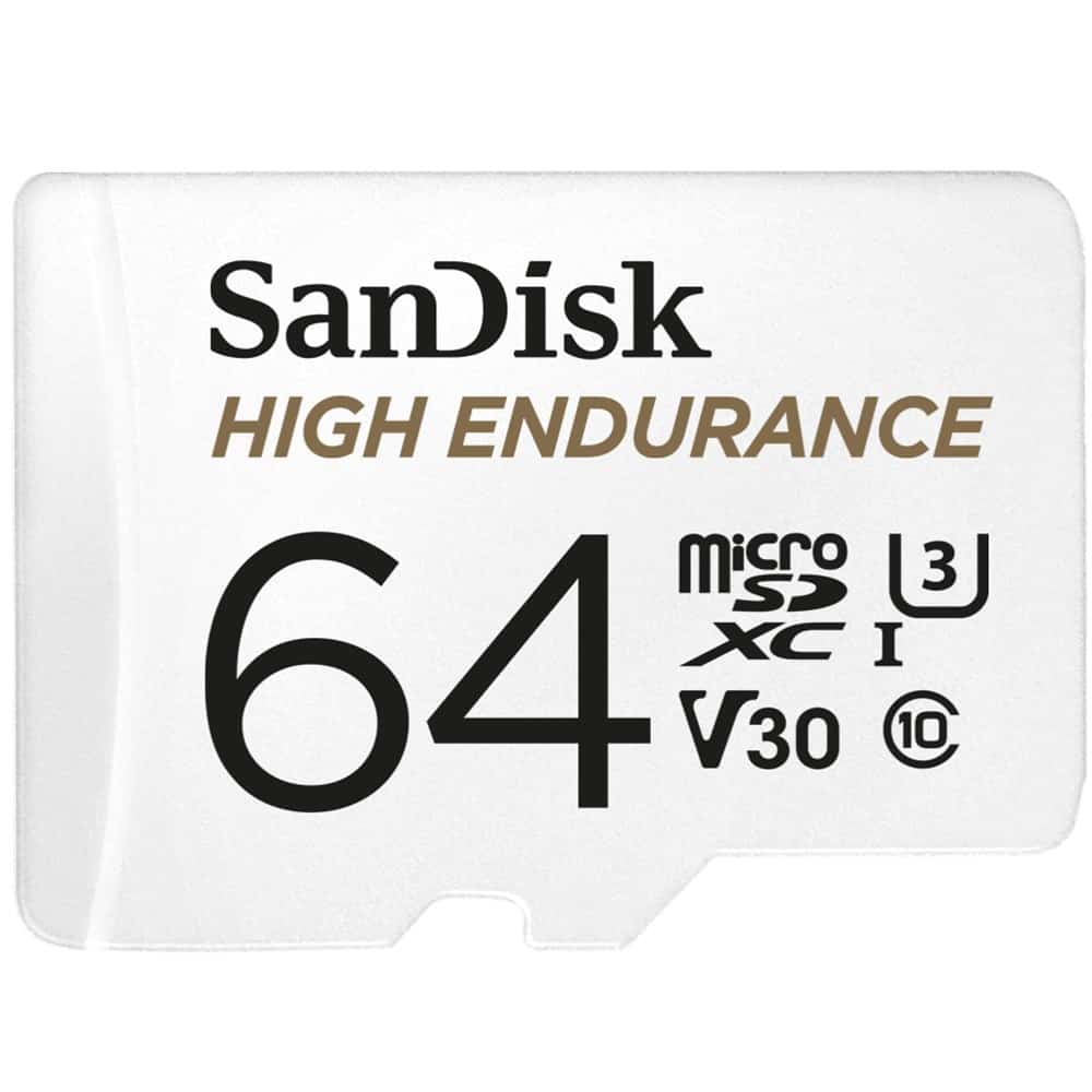 High Endurance microSDXC 64GB V30 z adapterem (rejestratory i monitoring) (OUTLET)