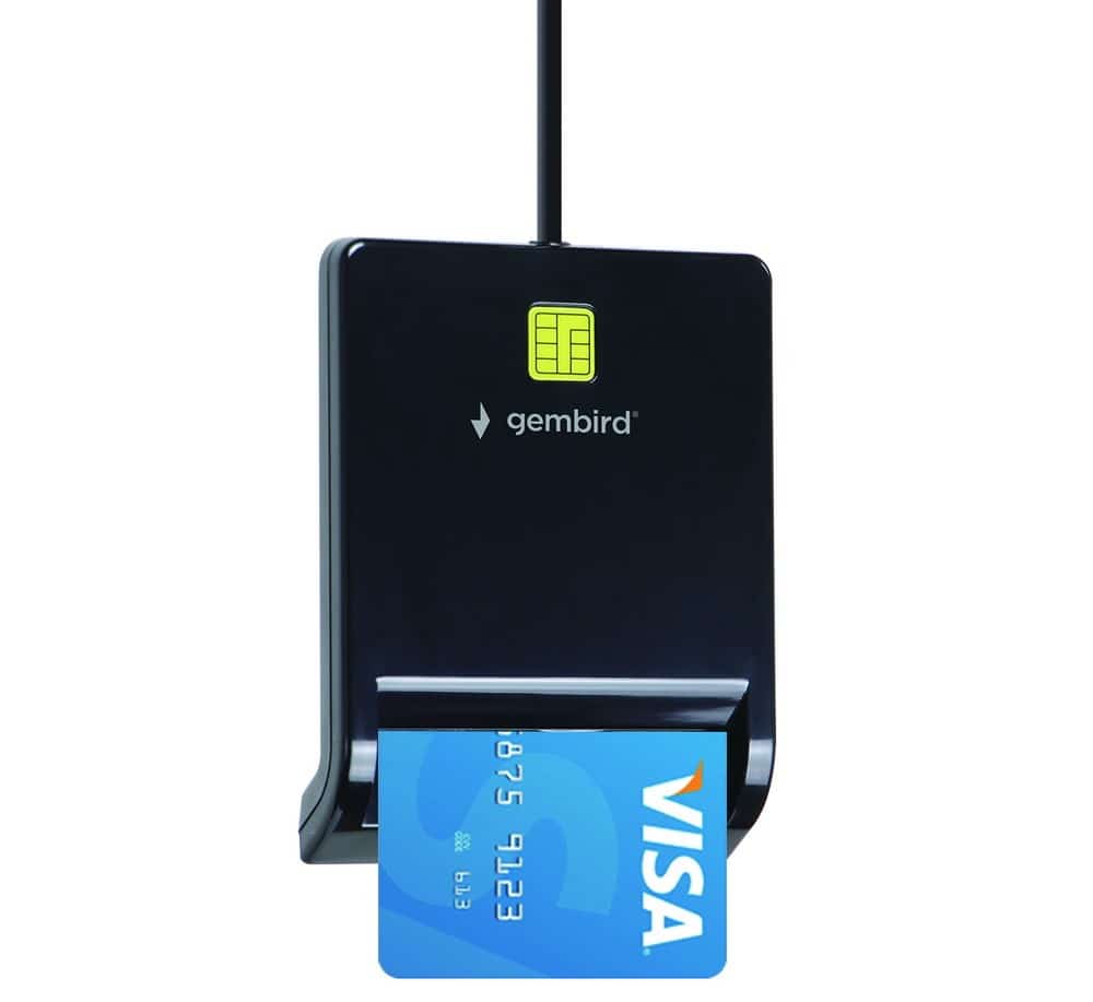 GEMBIRD UNIWERSALNY CZYTNIK KART SMART CARD USB, CZARNY