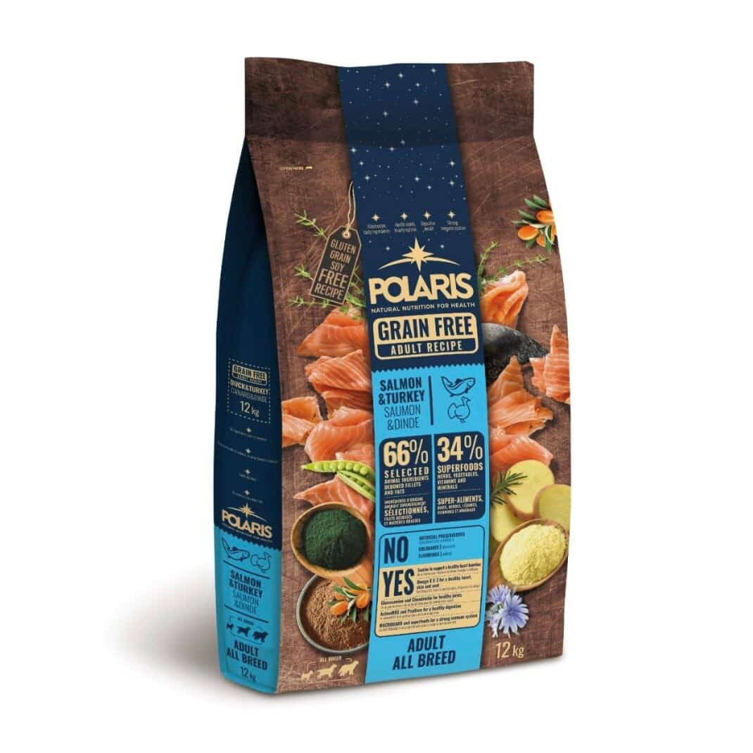 Polaris karma sucha z łososiem i indykiem. Dla dorosłych psów wszystkich ras 12kg