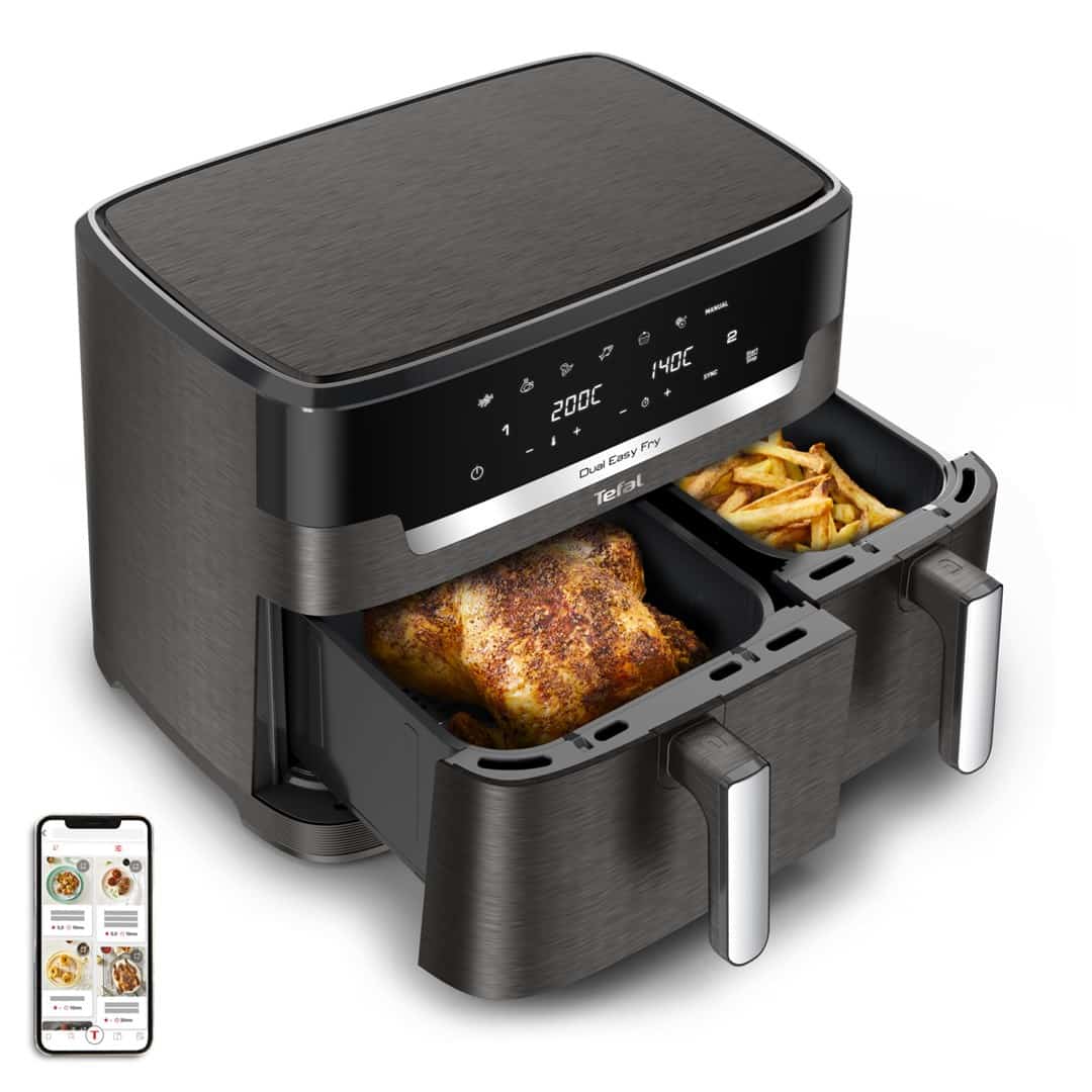 Frytkownica beztłuszczowa TEFAL DualEasy EY942HE0