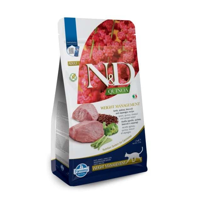 FARMINA N&D CAT QUINOA WEIGHT MANAGEMENT LAMB & BRO