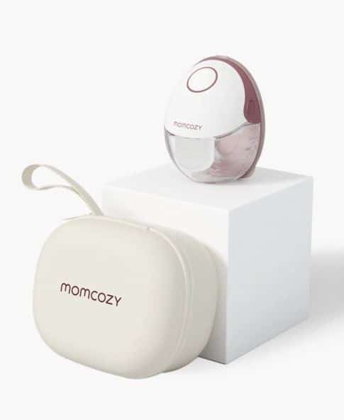 MOMCOZY M6 – bezprzewodowy laktator hands-free, czerwony, zestaw pojedynczy 180 ml